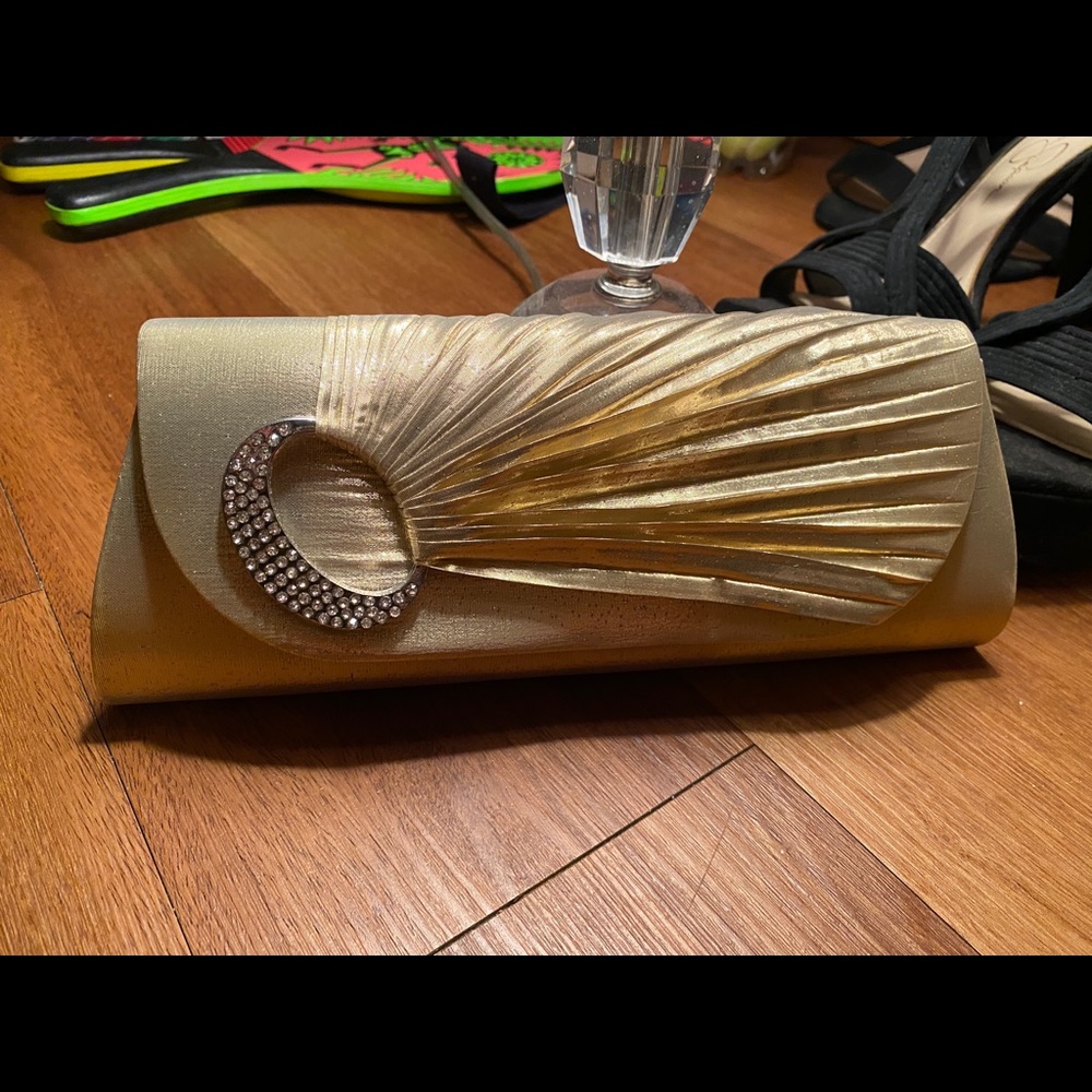 Elegant gold clutch